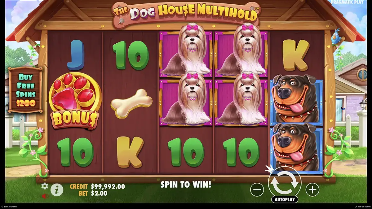 Dog house Multihold демонстрационная игра